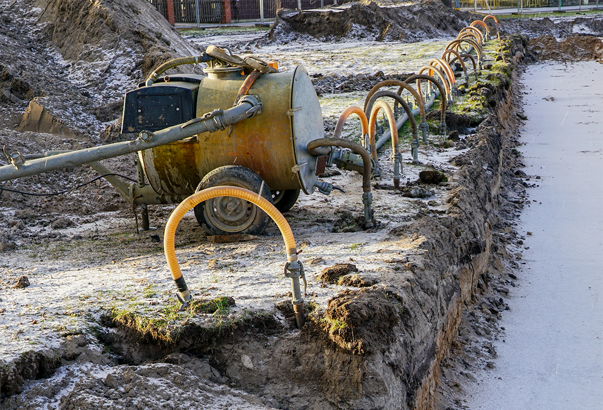 Groundwater Pumping System on Construction Site