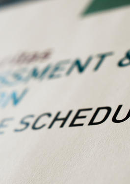 Paper that says "Fee Schedule"