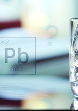 A glass of drinking water with lead