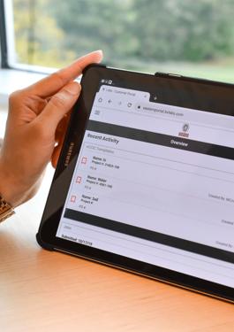 Bureau Veritas Customer Portal on Tablet