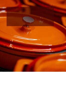 orange Dutch ovens