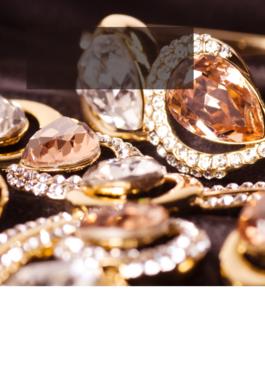 jewelry on a black background
