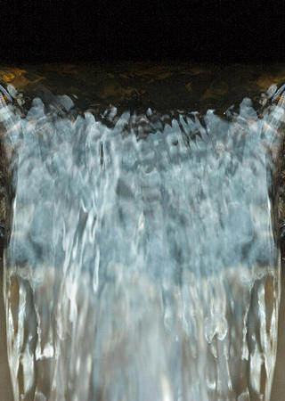 Effluent pouring out of sewer