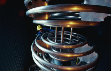 Engineer working on a project at the client site.