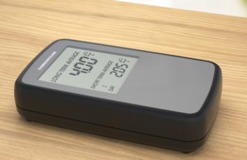 Radon reading device sitting on a table