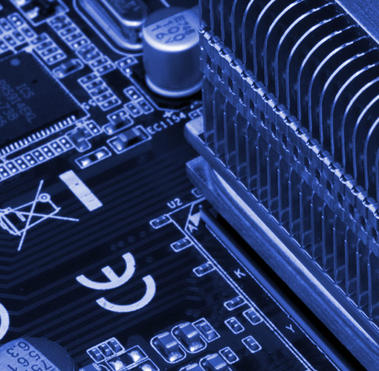 close up of electrical systems including a CE mark
