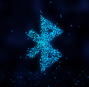 Bluetooth symbol on dark background
